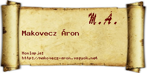 Makovecz Áron névjegykártya